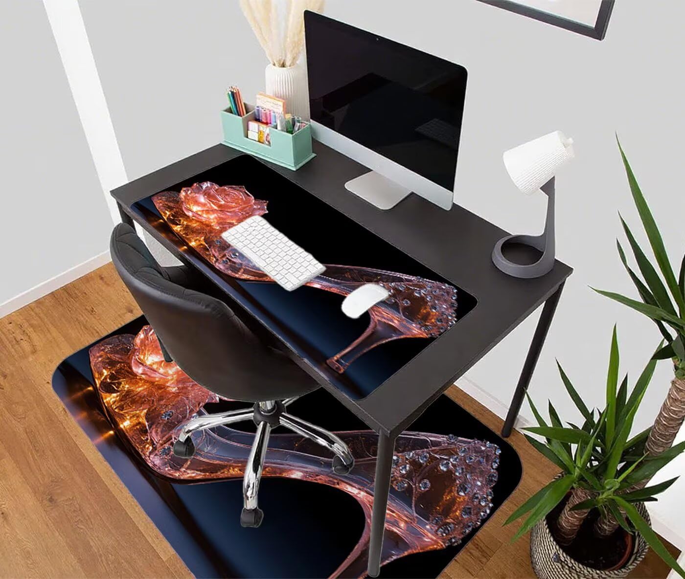 Duża podkładka pod mysz dla graczy XXL 1200 x 400 mm podkładka pod mysz, kryształ pod ręką wysoki obcas, antypoślizgowa podkładka pod mysz z krawędziami do pracy, gier, biura, prezenty dla mężczyzn S