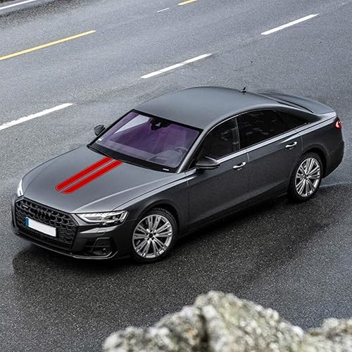 Miniatura 6 de 2 calcomanías gráficas de rayas modificadas para vehículos, decoración exterior de vinilo para el capó del automóvil, calcomanías protectoras contra