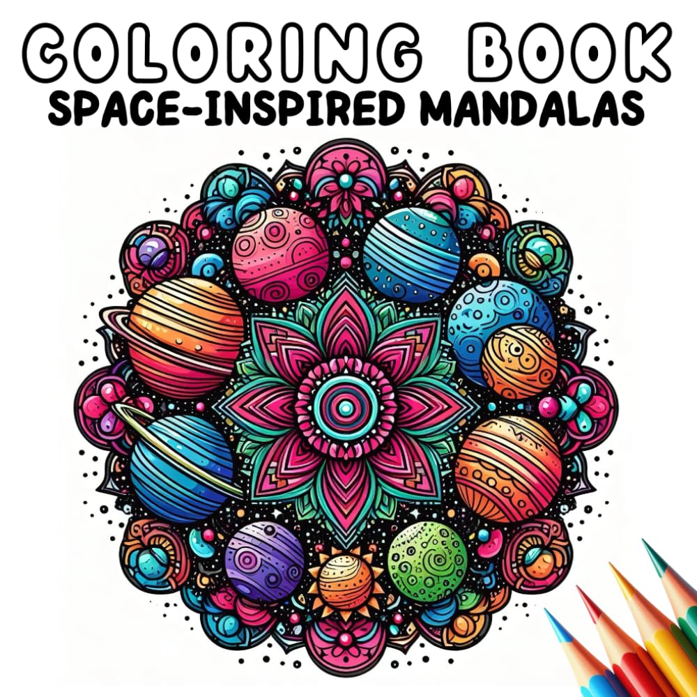 Coloring Book - Space-Inspired Mandalas (Coloring Book - Mandalas)