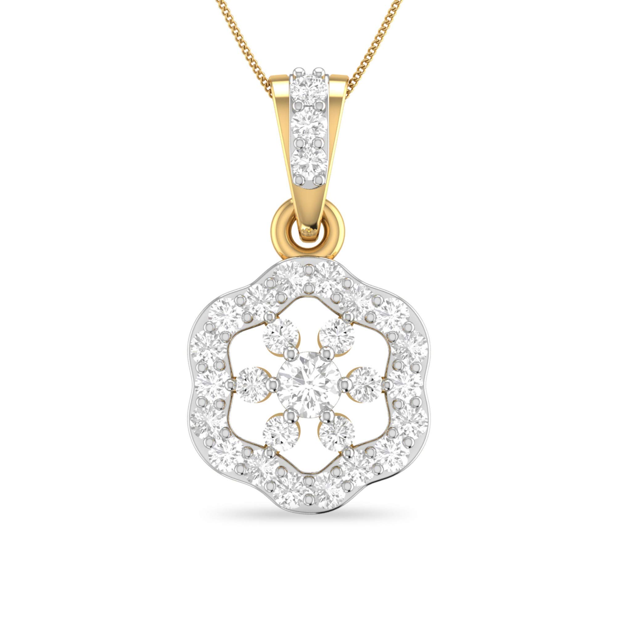 pc jeweller Yellow Gold and Solitaire Pendant for Women-picture-30