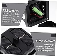 Vista 8 de Uonlytech Lámpara solar para poste de valla, lámparas solares para exteriores, para exteriores, Tiki solar con llama parpadeante, luces de poste