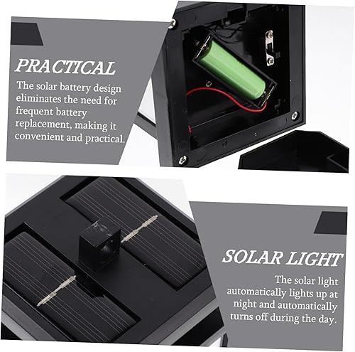 Miniatura 8 de Uonlytech Lámpara solar para poste de valla, lámparas solares para exteriores, para exteriores, Tiki solar con llama parpadeante, luces de poste de