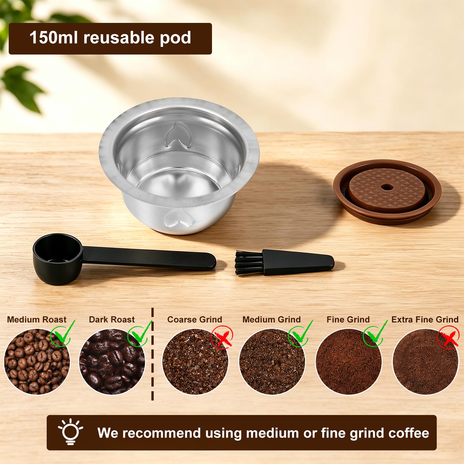 Amazon.com: Reusable Coffee Capsule Set for Nespresso Vertuo