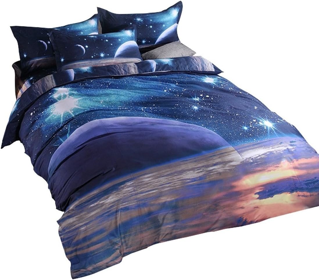 YOU SA 3D Galaxy Starry Bedding Galaxy Bedroom Set Twin (08)
