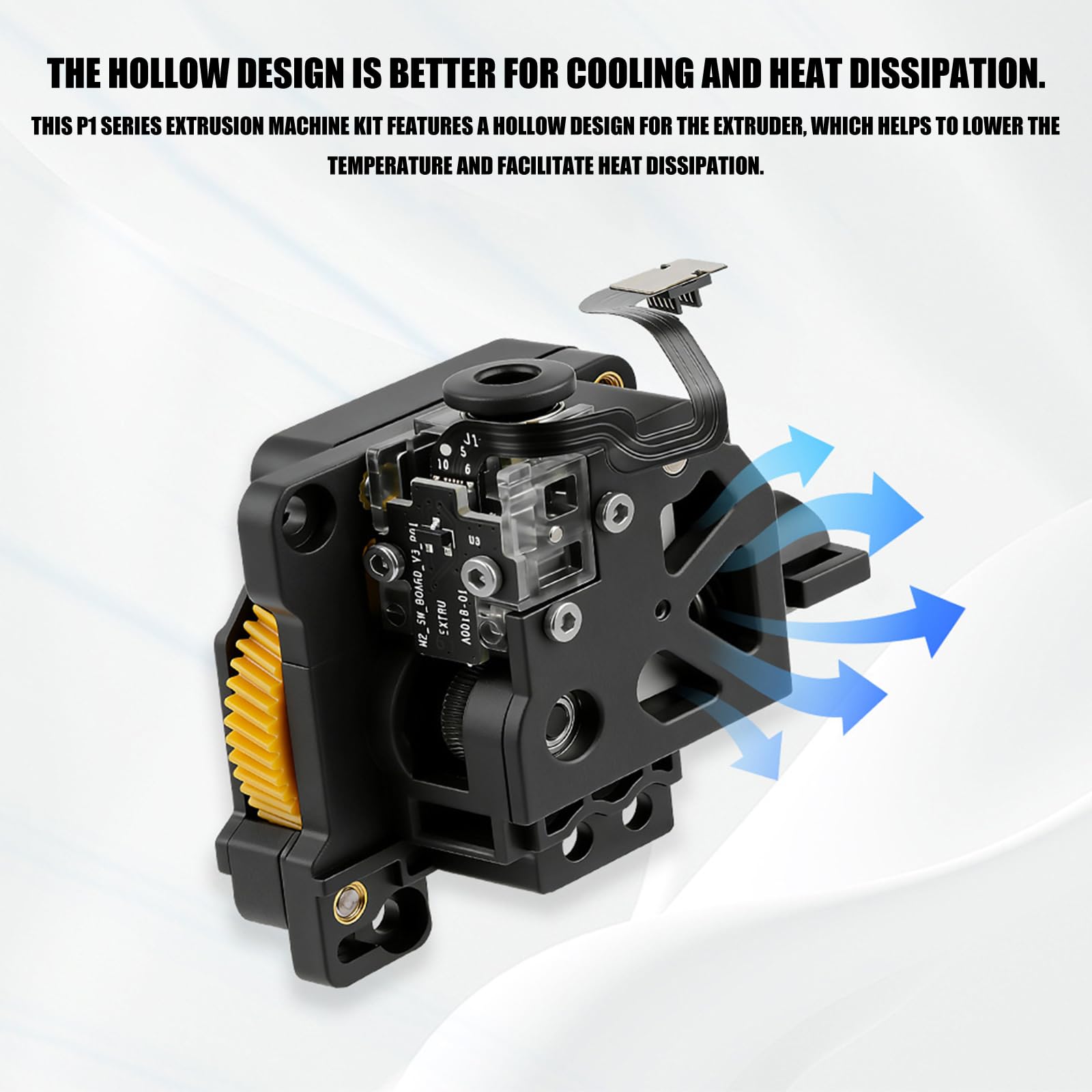 Aggiornato Basso Rumore Modulo Estrusore In Acciaio Temprato Gestione del Calore per P1S P1P X1C Stampante 3D Accessori Assemblaggio