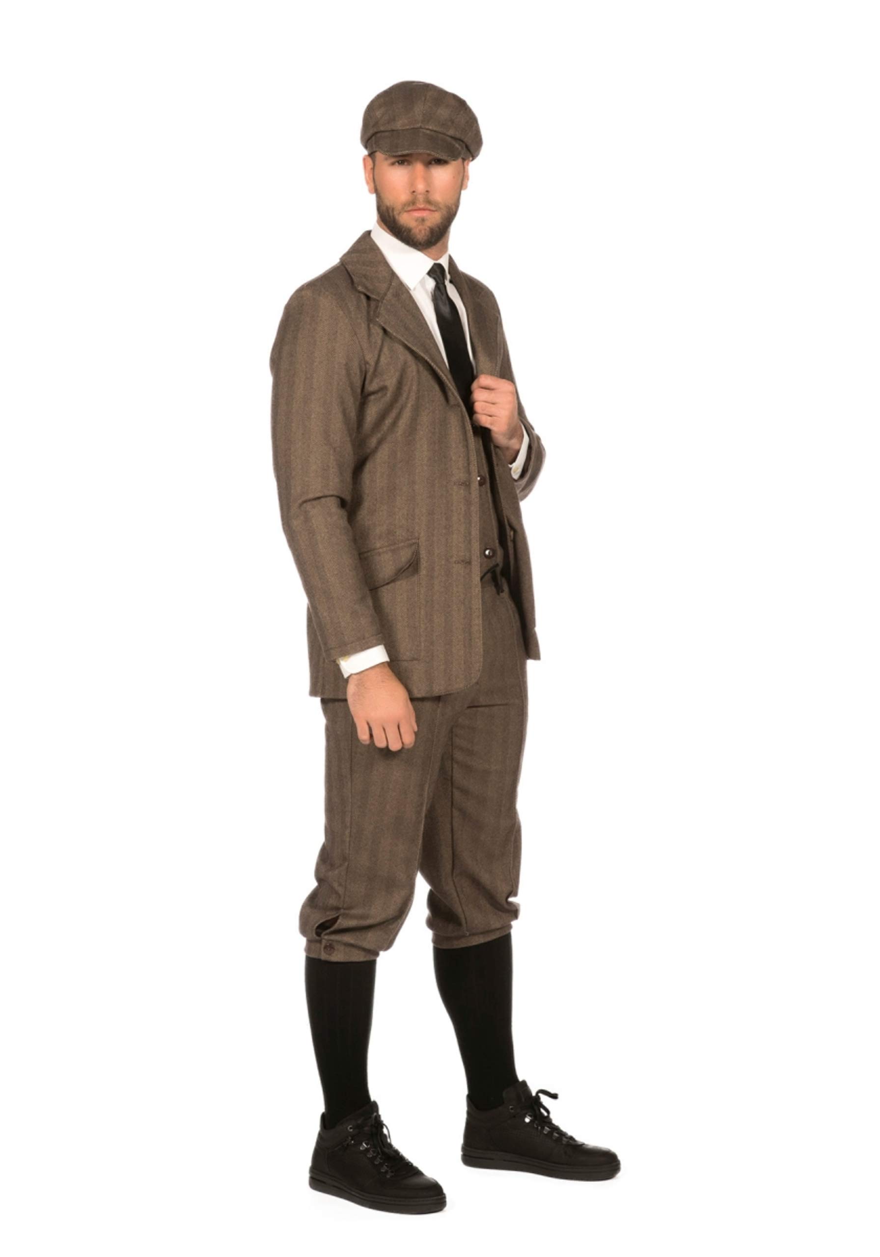 Wilbers & Wilbers Costume da uomo anni '20, colore marrone