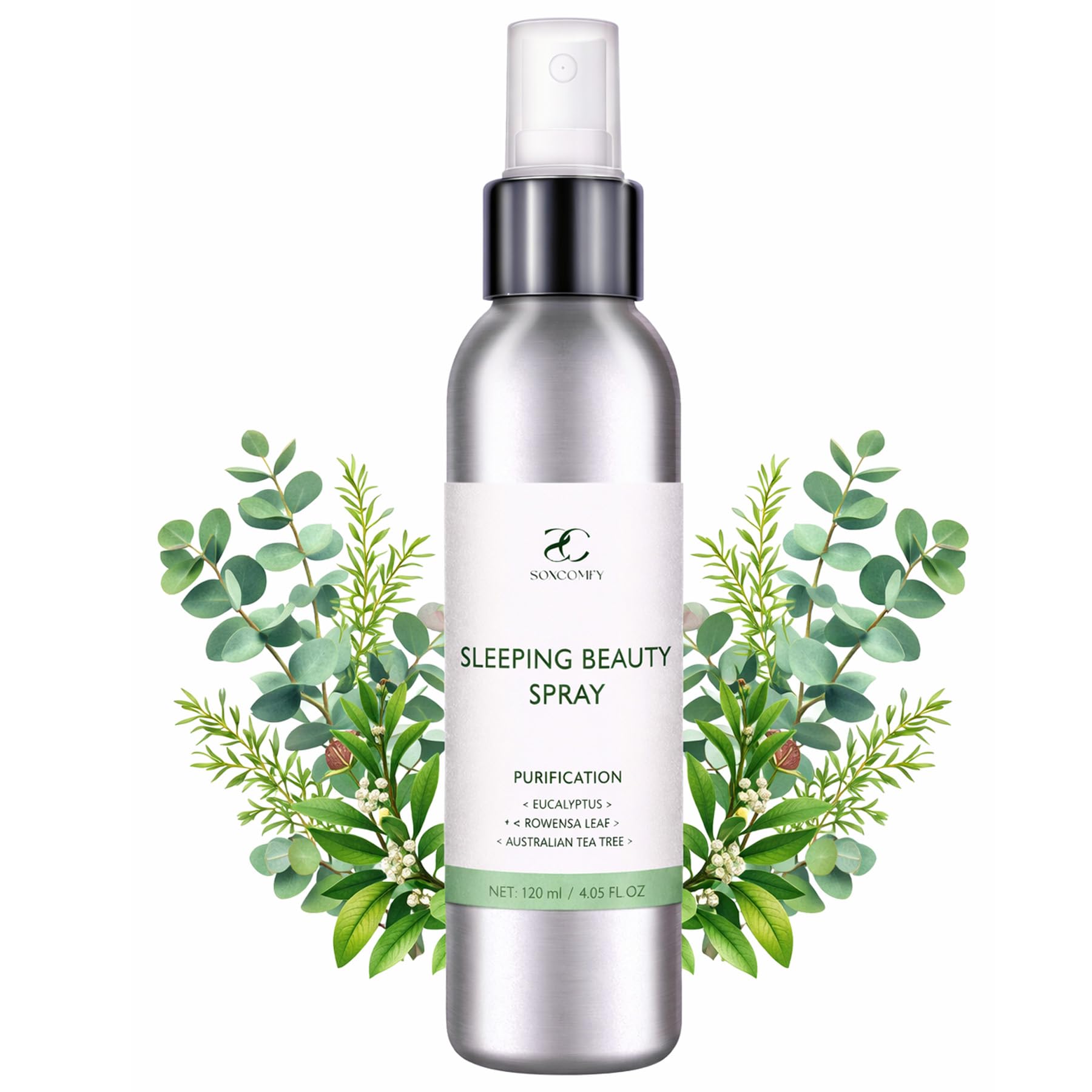 Pillow Ritual Aromatischer Eukalyptus und Teebaum, beruhigender und entspannender Kissennebel, Leinen- und Stoffspray, angereichert mit natürlichen ätherischen Ölen, 115 ml