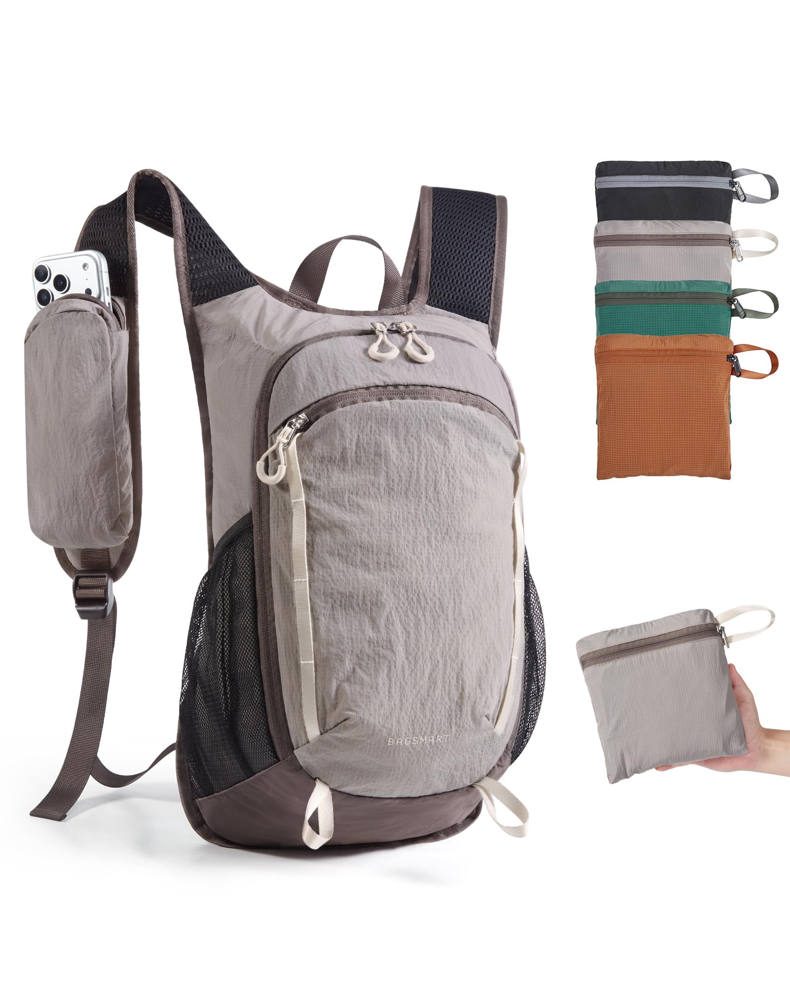 bagsmart 18L Foldable Hiking Backpack, Lightweight Water‑Resistant Rucksack