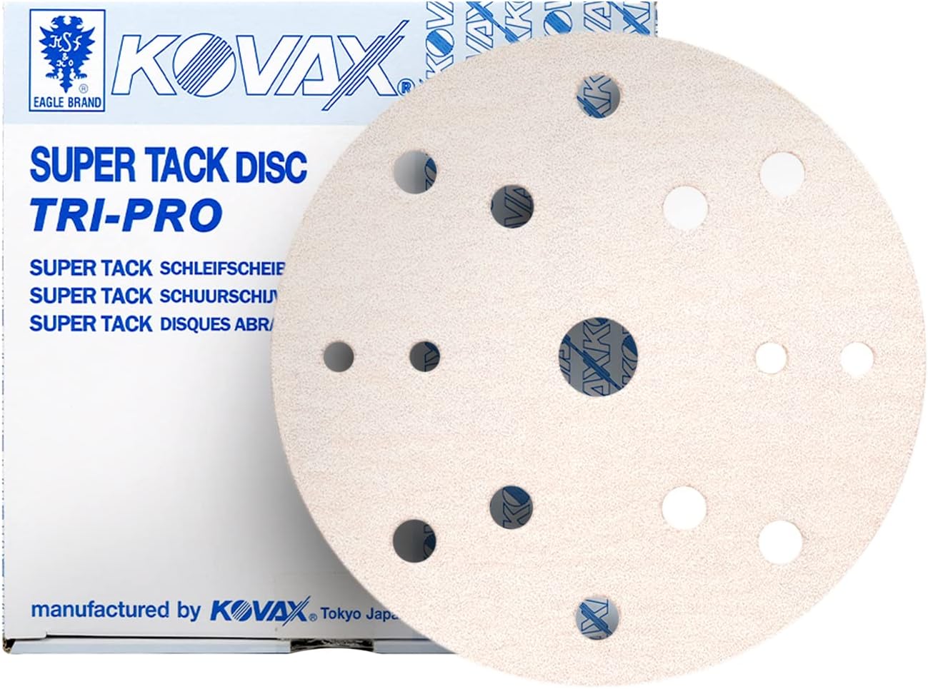 Eagle TRI-PRO Sanding Disc Starter Kit, No Holes, SP52586, P80 - P600, 35 Discs + 1 Back-Up Pad, Hook and Loop