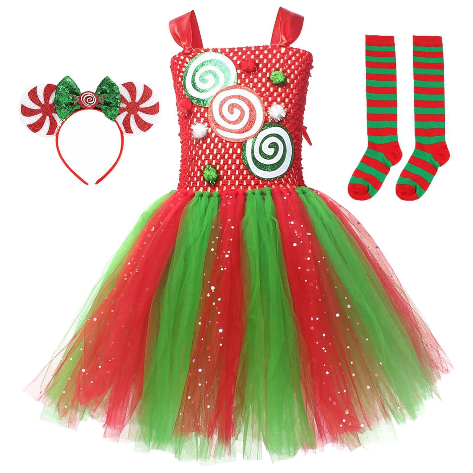 Tutù di Natale per Bambine Gonna Natalizia Costume da Bimba