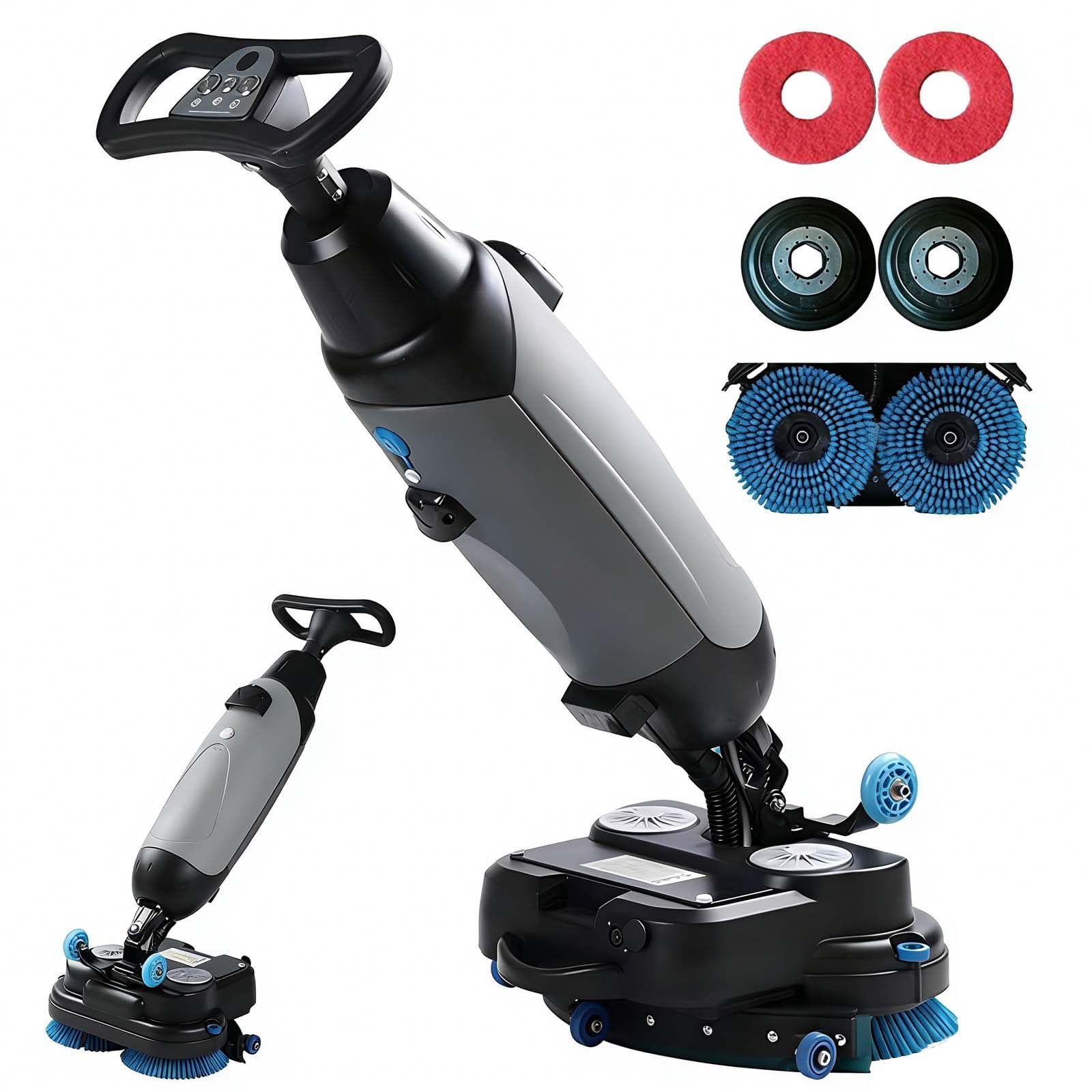 Máquina fregadora de Suelos portátil de Uso Comercial para la Limpieza de Suelos Duros.