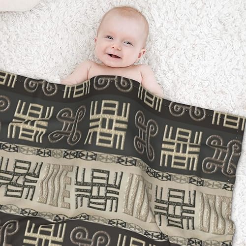 Miniatura 7 de DKJlitter Baby Blanket for Boys Girls, African Pattern with Adinkra simbols Super Soft Comfy Toddler Baby Newborn Double Layer Blanket Shower Gifts