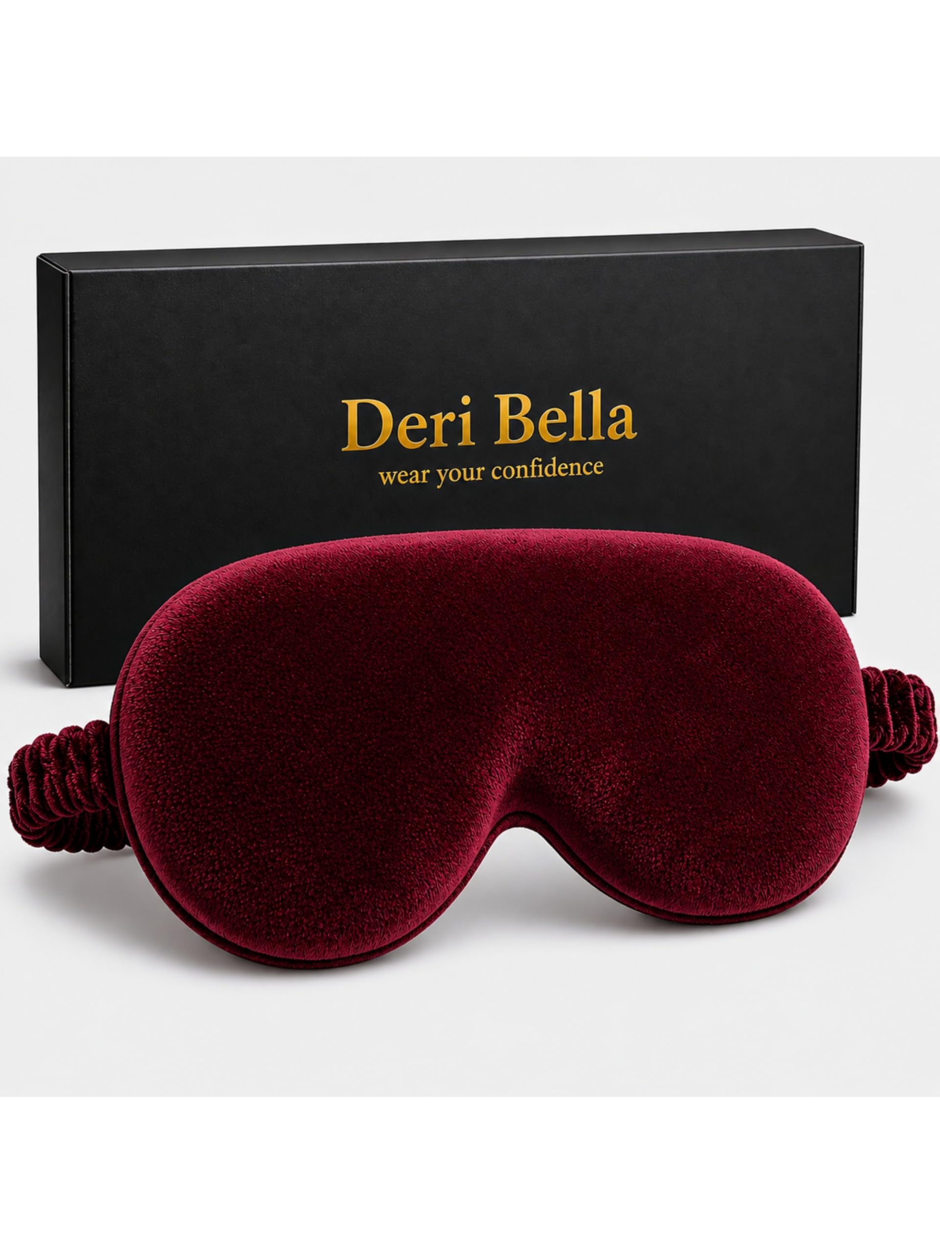 Deri Bella Lifestyle Velvet Eye Sleep Mask for Men & Women | Soft Light Blocking Sleeping Eye Mask with Adjustable Strap | Comfortable Eye Cover for Travel, Home, Flight, Meditation & Deep Rest (Maroon Red, Pack Of 1)-picture-10