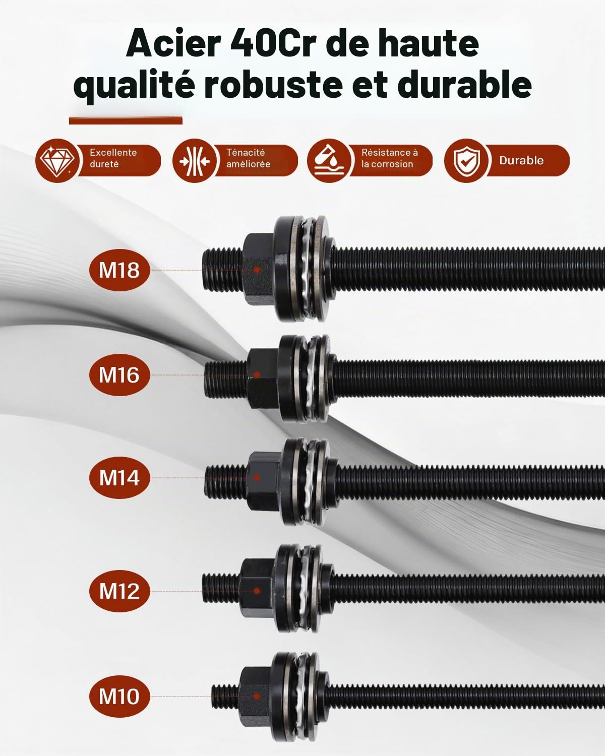 FreeTec Lot de 27 extracteurs Silentlager - Pour douilles en caoutchouc et roulements d'essieu - Outil de montage et de démontage