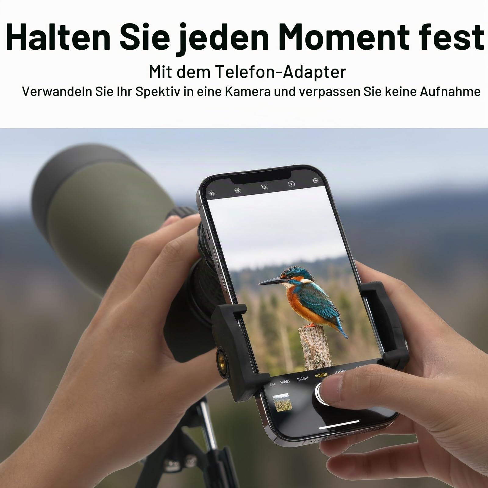 Gosky Flagship 25–75 x 80 cm Spektiv – Spektiv mit Stativ, Tragetasche und Schnell-Telefonhalterung, BAK4 wasserdichtes Spotterfernrohr für Vogelbeobachtung, Zielschießen, verbesserte Version