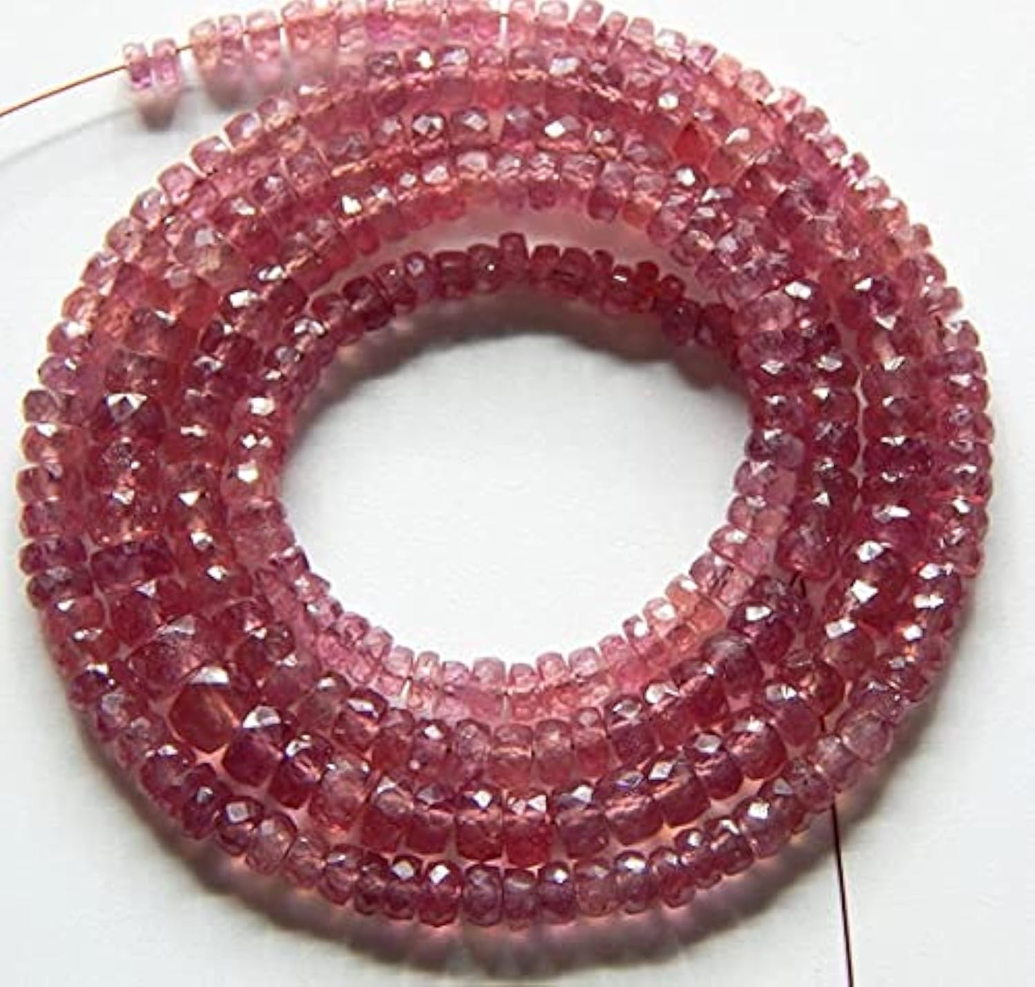 Perles de rubis facettées rondelle 5x3mm pour créer votre bracelet d'été unique