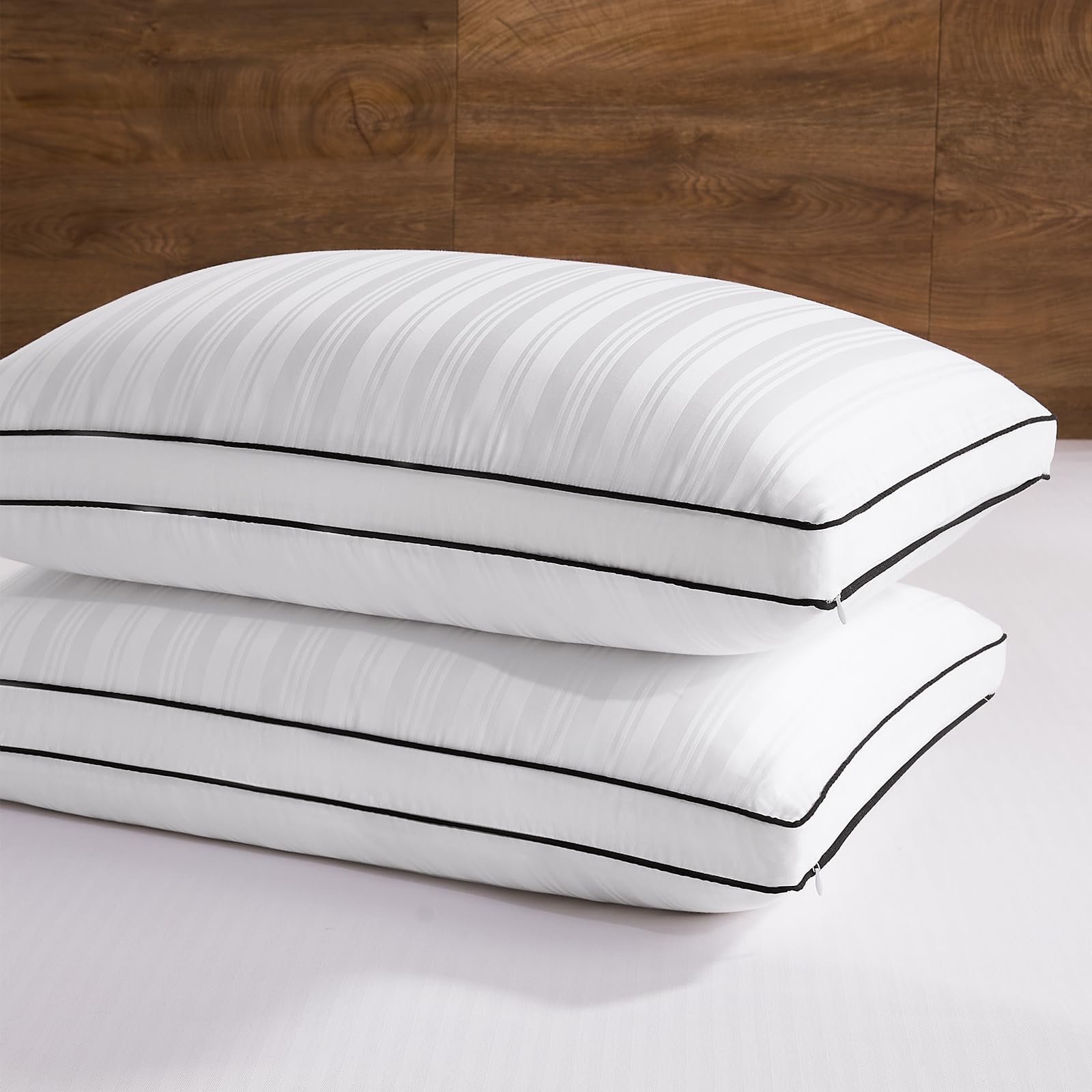 Amazon｜downluxe グースダウン枕 - 2パック マチ付き レーヨン100% 竹