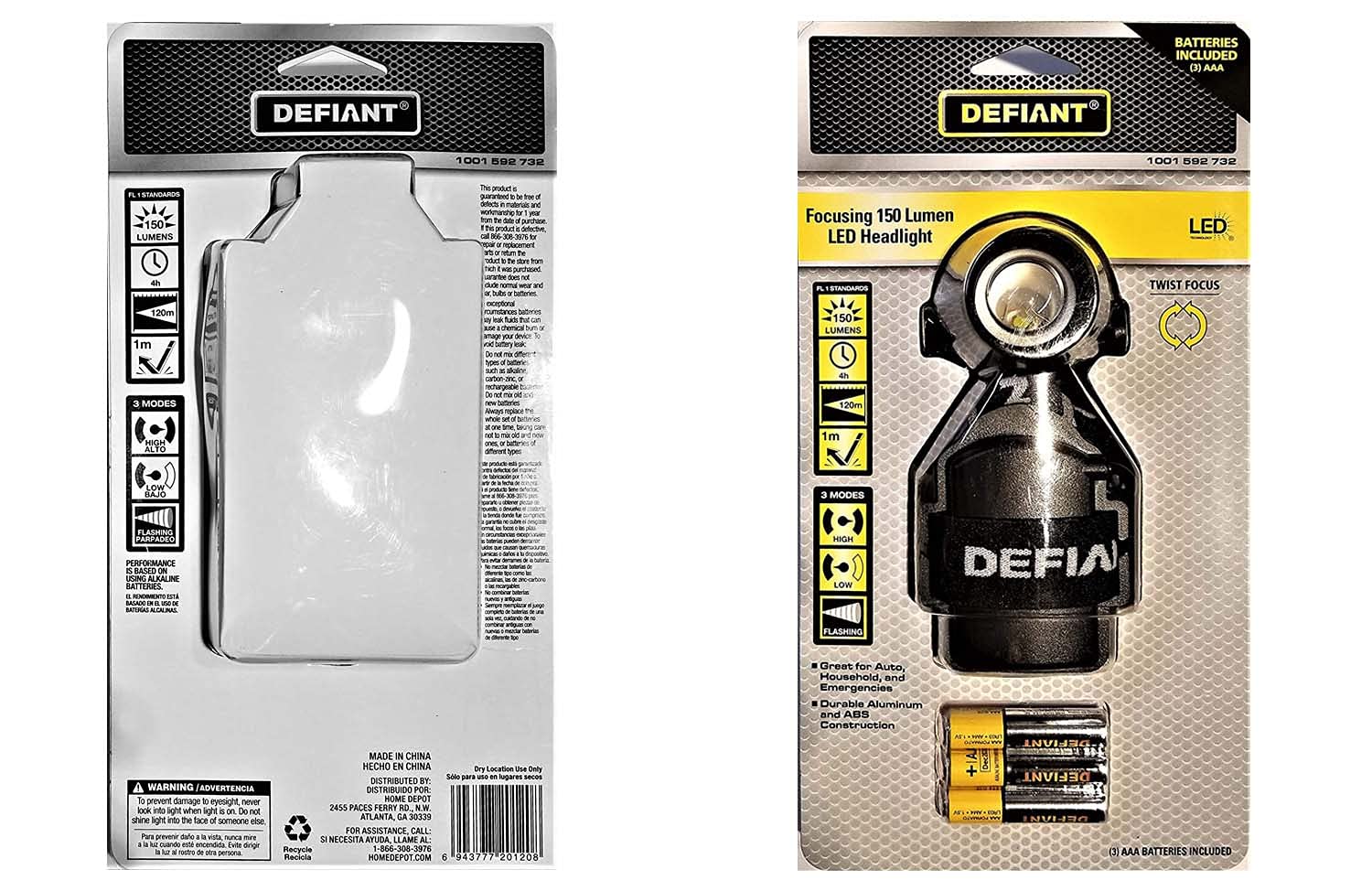 Defiant LED Flashlight, Adjustable, Durable, Battery Powered : Sports & Outdoors