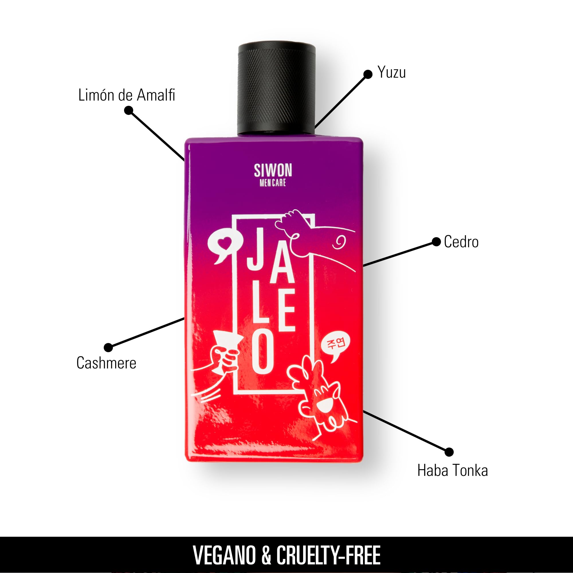 Jaleo de Siwon | Eau de Parfum para Hombre | Fragancia aromática cítrica y amaderada para Tardeo y Planes Improvisados, Tamaño 100 ml con Vaporizador. Perfume para hombre. Edp. Perfumes originales