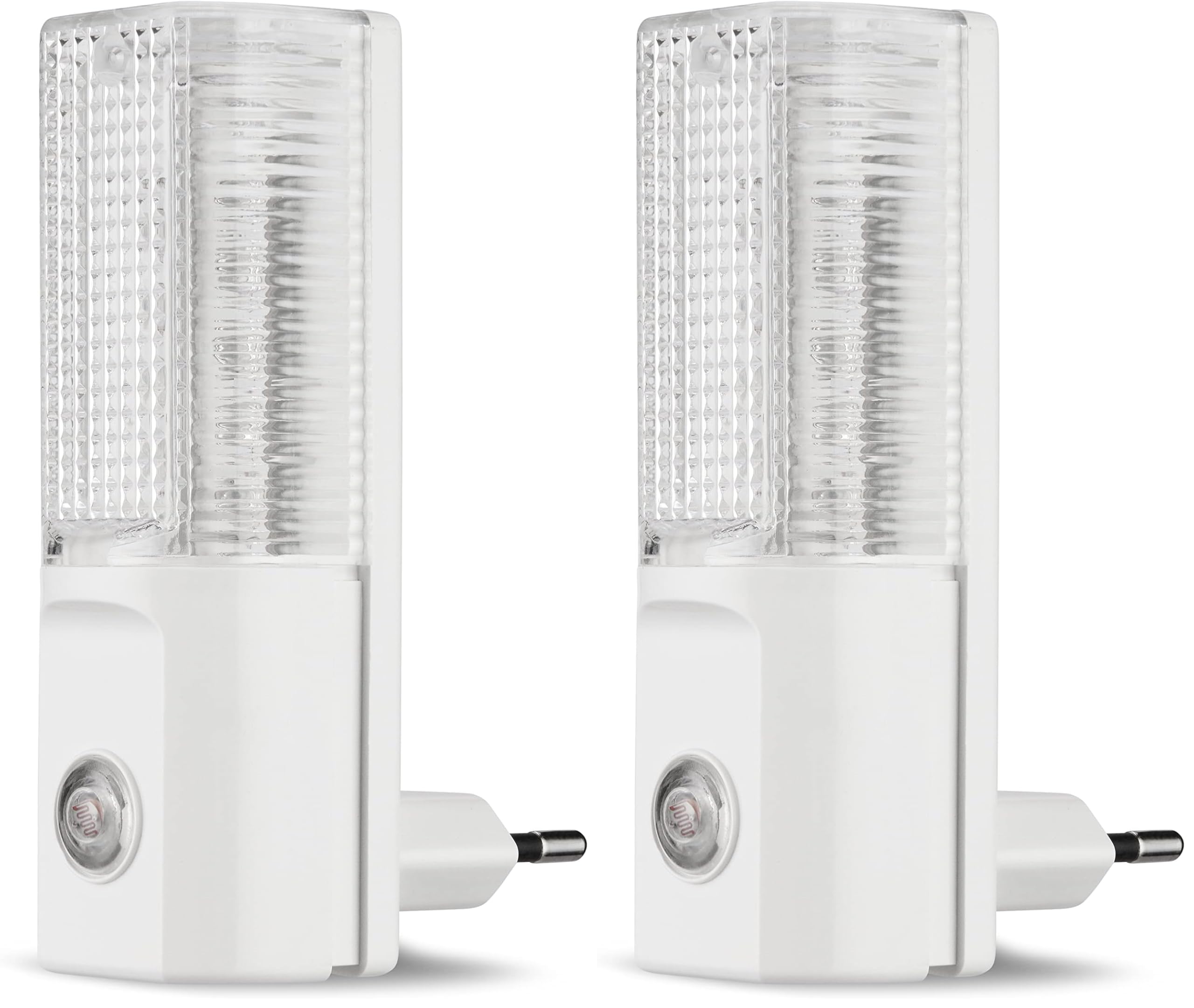 REV Nachtlampe, LED Nachtlicht Dämmerungsautomatik, 5 LEDs, 10 Lux, weiss (Packung mit 2)