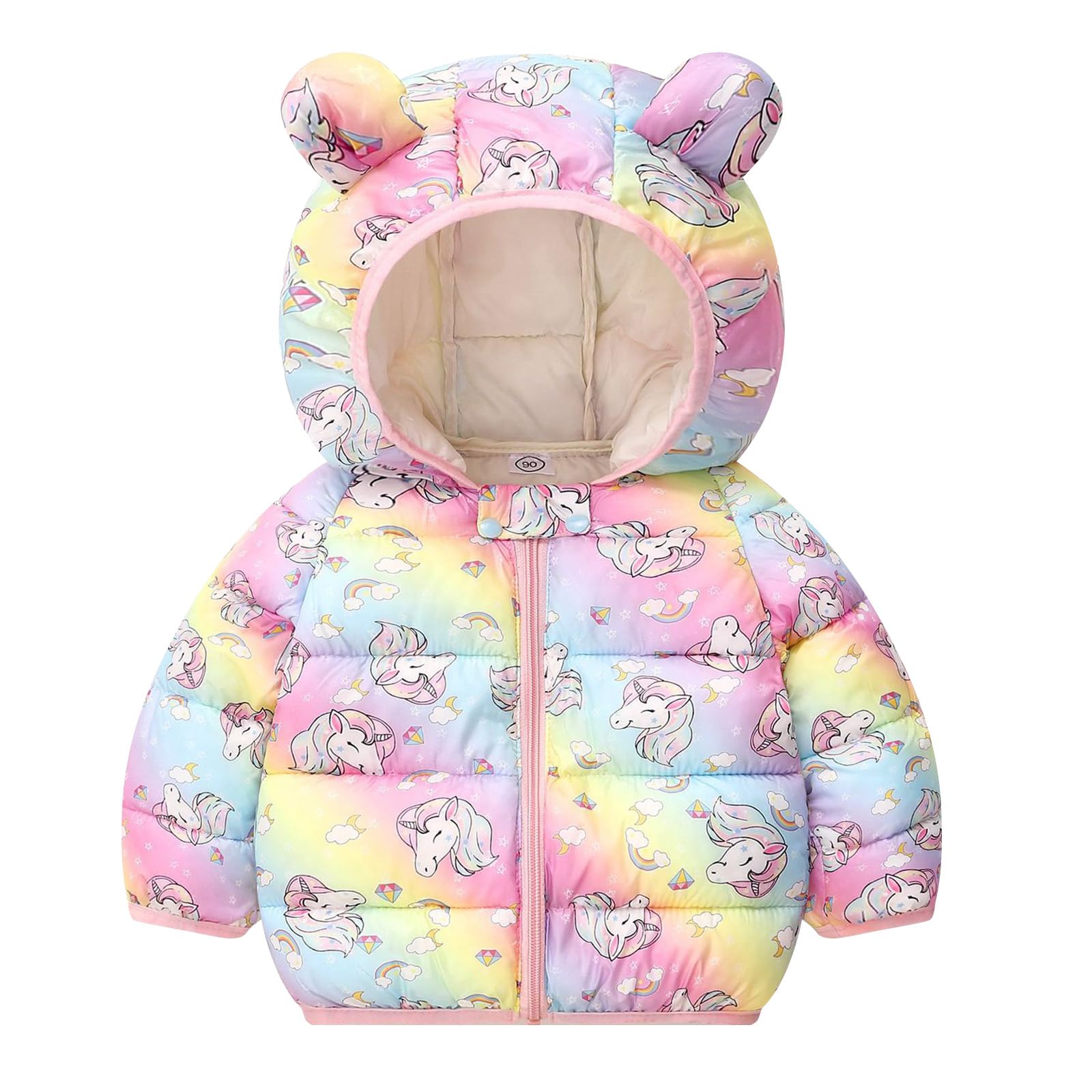 Bébé Doudoune Hiver Manteau à Capuche Enfant Duvet Veste Manches Longues Léger Blousons 6 Mois - 4 Ans