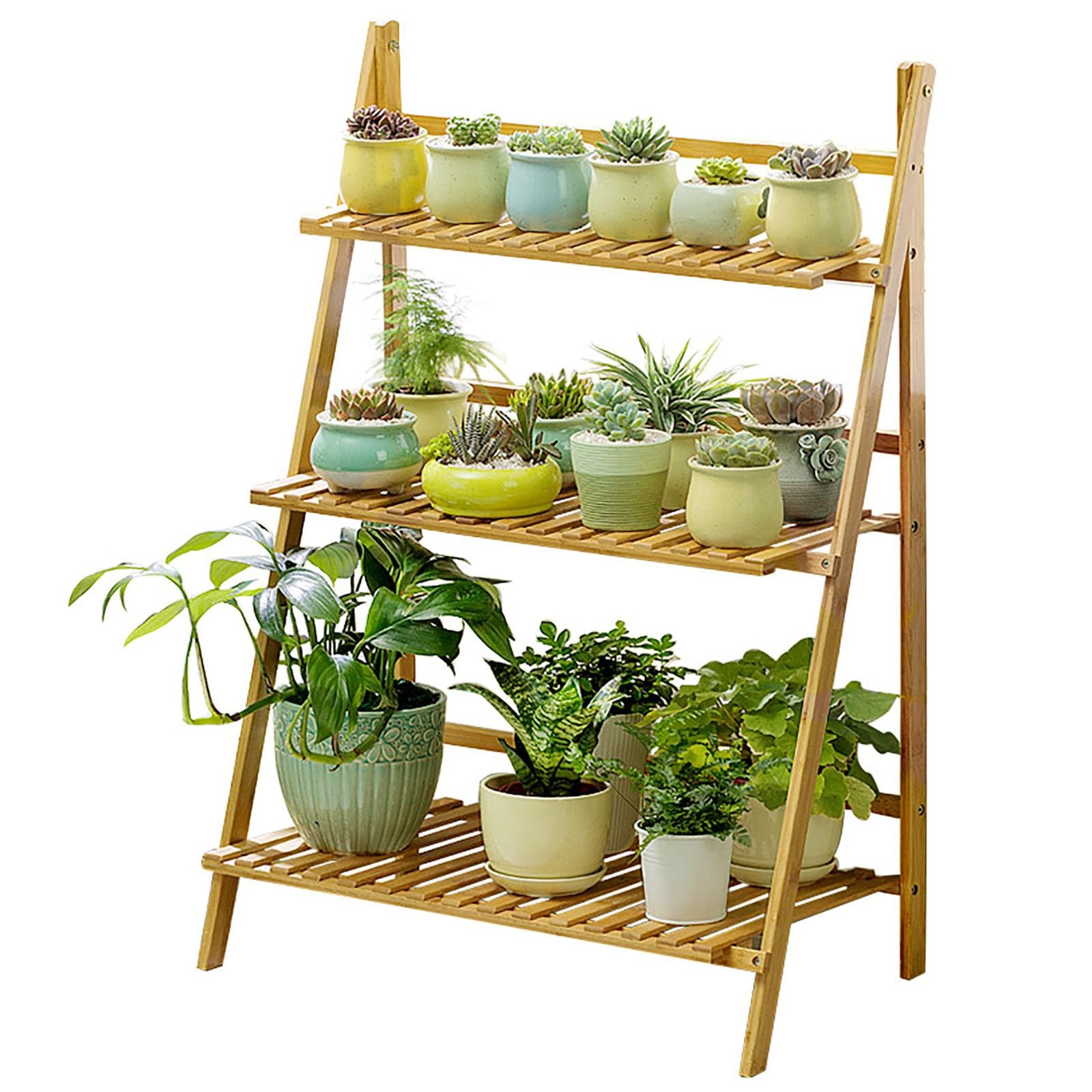 Étagère à fleurs pliable pour balcon et salon afin de créer un jardin d'intérieur
