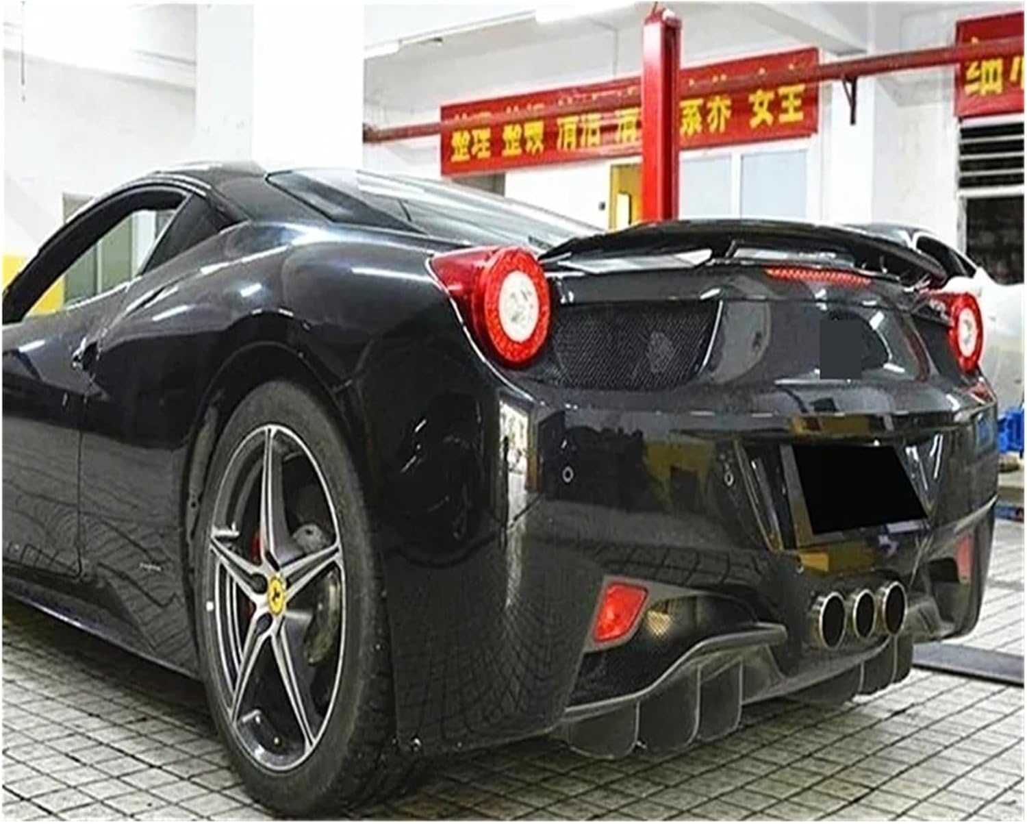 High Fitment Carbon Fiber Tail Wing Rear Spoiler Trunk Wings Carbon Compatible with F 458 Double Style