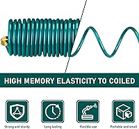 Vista 4 de Pangda Manguera de jardín de bobina de 100 pies x 3/8 pulgadas, manguera de agua expandible de EVA con boquilla de pulverización de 6 funciones