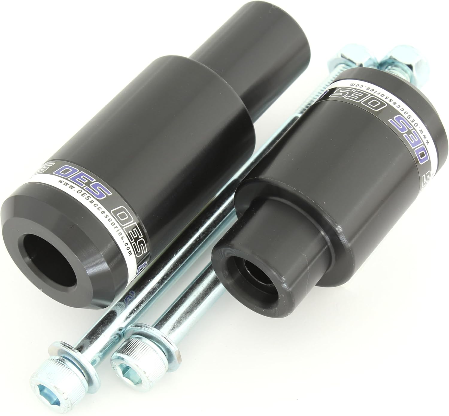OES Accessories Brand Frame Sliders compatibility for 2017-2025 Kawasaki Ninja 650 Pair (White)
