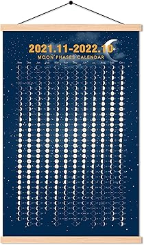 2021 September To 2022 August Moon Phase Calendar Print Poster Vertical  Canvas Lunar Cycle Chart Scroll Frame Ready Space Wall Decor (16 X 24 Inch)  : Amazon.ca: Office Products