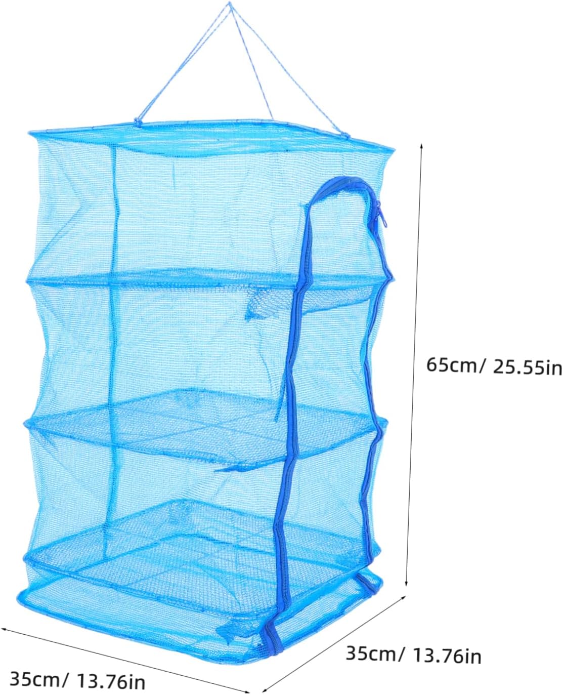 BESTYASH 2pcs Foldable Hanging Fish Dryer Nets Basket with Leak Sides Frame Lightweight Mesh for Vegetable and Fruit Drying Camping and Kitchen Use