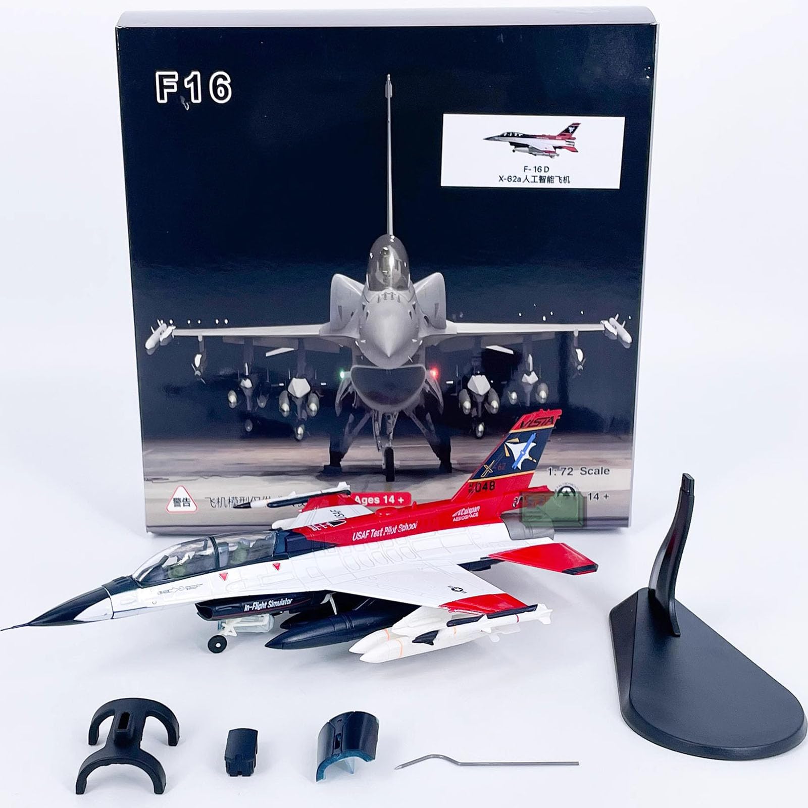 1/72 アメリカ空軍 F-16D ファイティングファルコン（ダイキャスト） Amazon.co.jp: 1/72スケールの米空軍F-16D X-62A VISTA