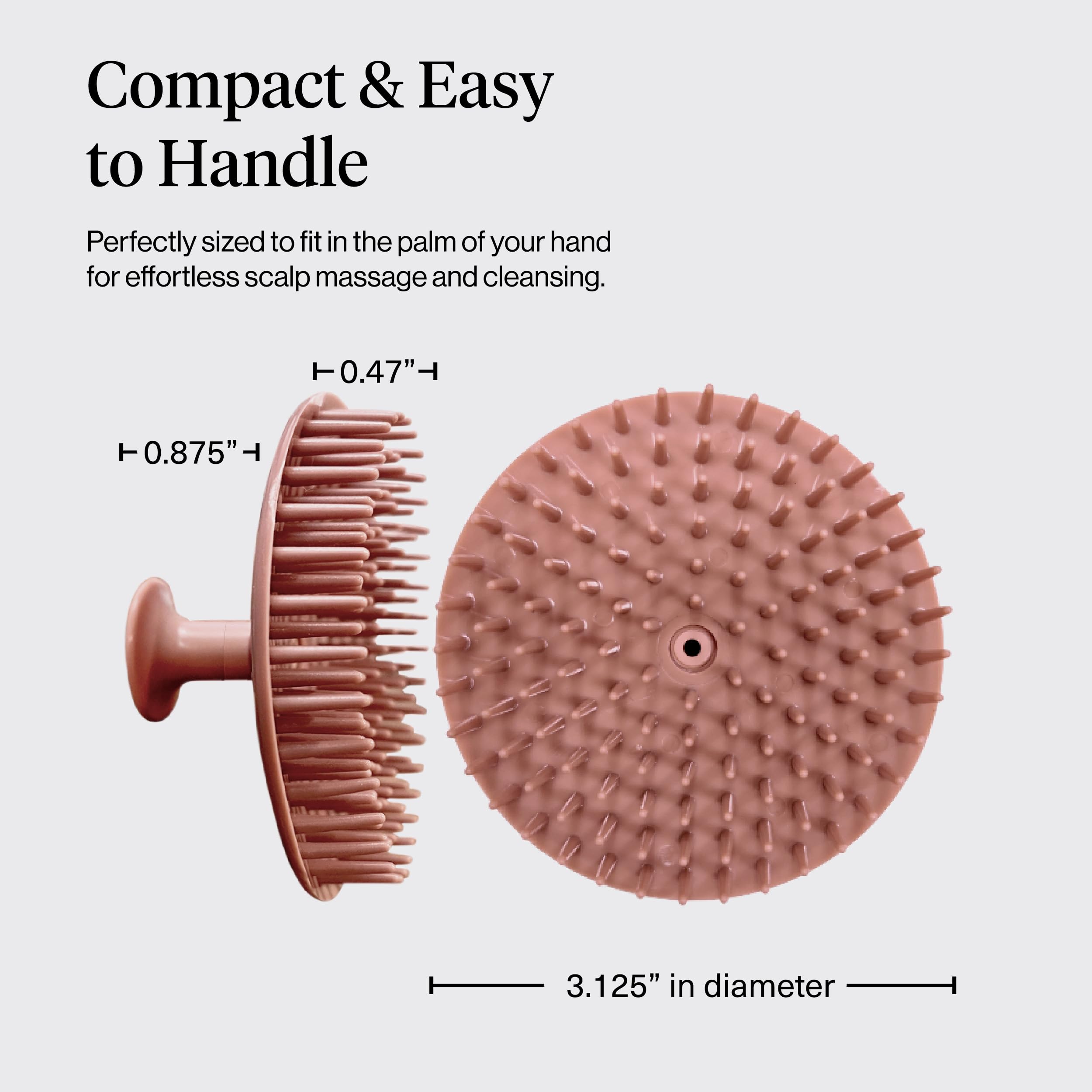 Kitsch Scalp Massager for Hair Care - Scalp Scrubber, Shampoo Brush & Exfoliator for All Hair Types - Relaxing & Exfoliating - Terracotta