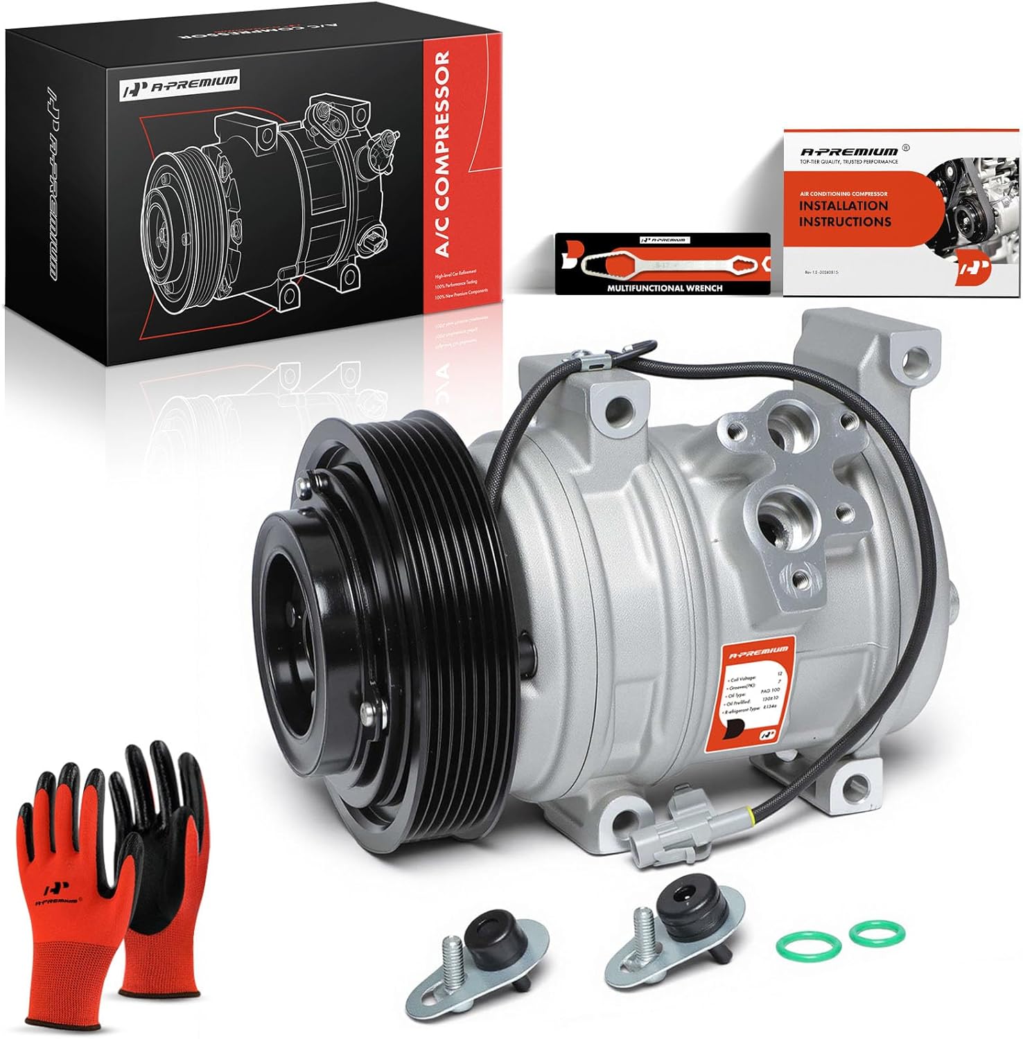 A-Premium A/C Compressor with Clutch Compatible with Scion tC 2.4L 2005-2006