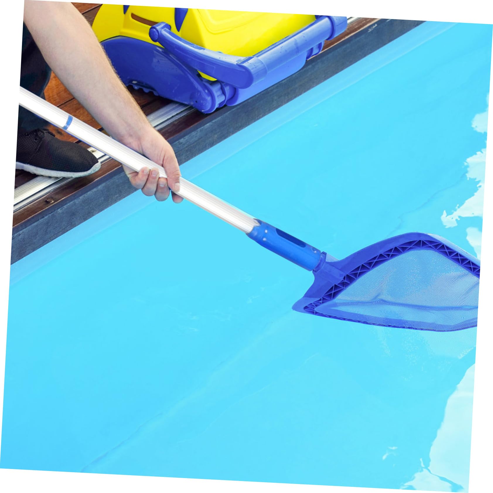SUPVOX 3 Ensembles Perche télescopique pour Filet de pêche étagère pôle Panier Skimmer Piscine étang à Poissons - Accessoire de Skimmer Poteau réglable Poteau de Piscine en Aluminium PP