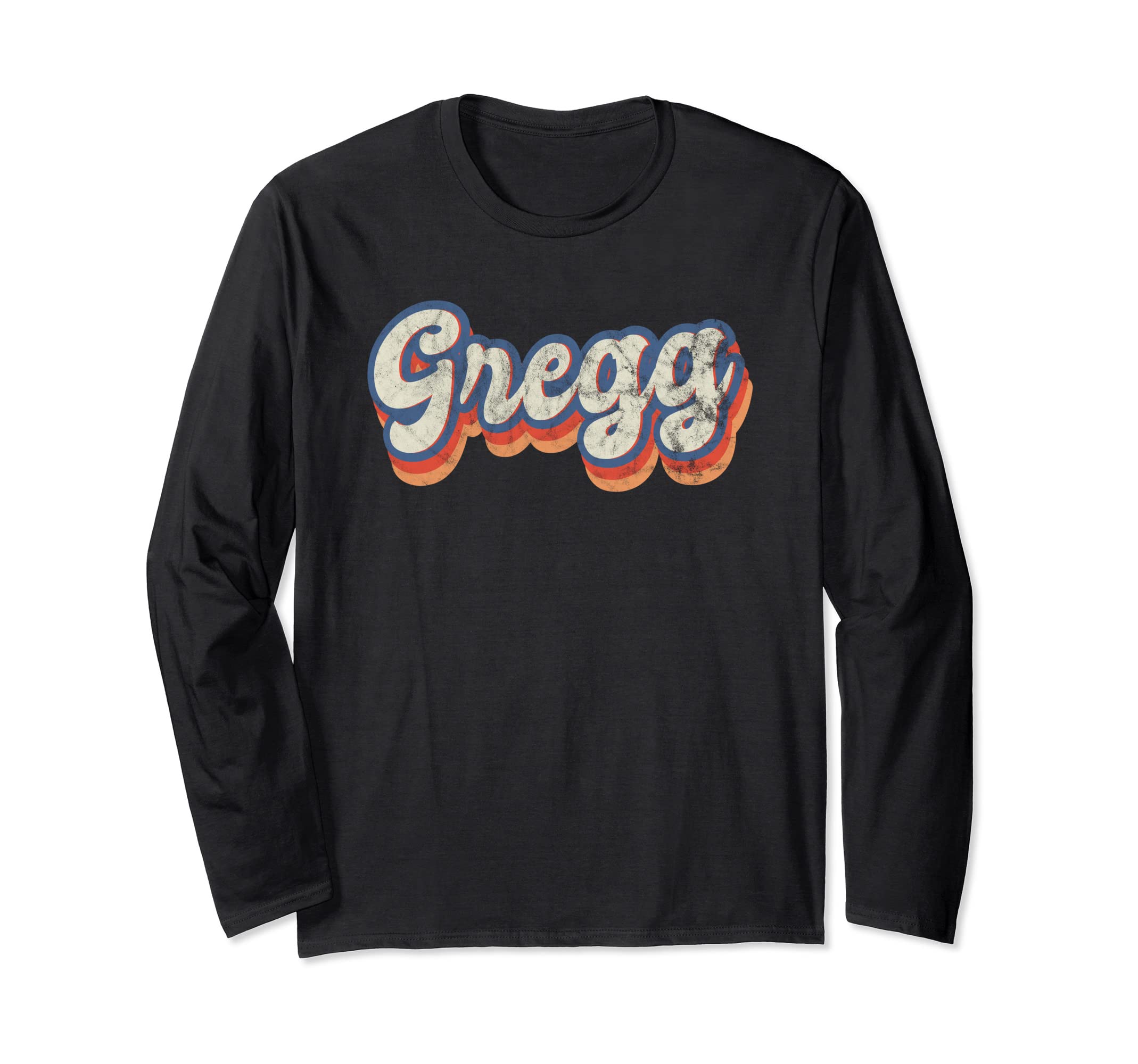 Personalized & Custom Apparel for GreggGregg Personalized Name Shirt Custom Lettering 70's Long Sleeve T-Shirt