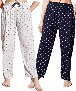 SwellSwag Womens Cotton Printed Pyjama (Pack of 2) Price In India