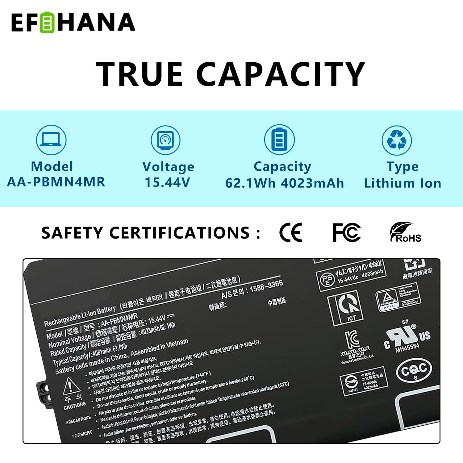 Amazon.com: AA-PBMN4MR 62.1Wh Laptop Battery Replacement for