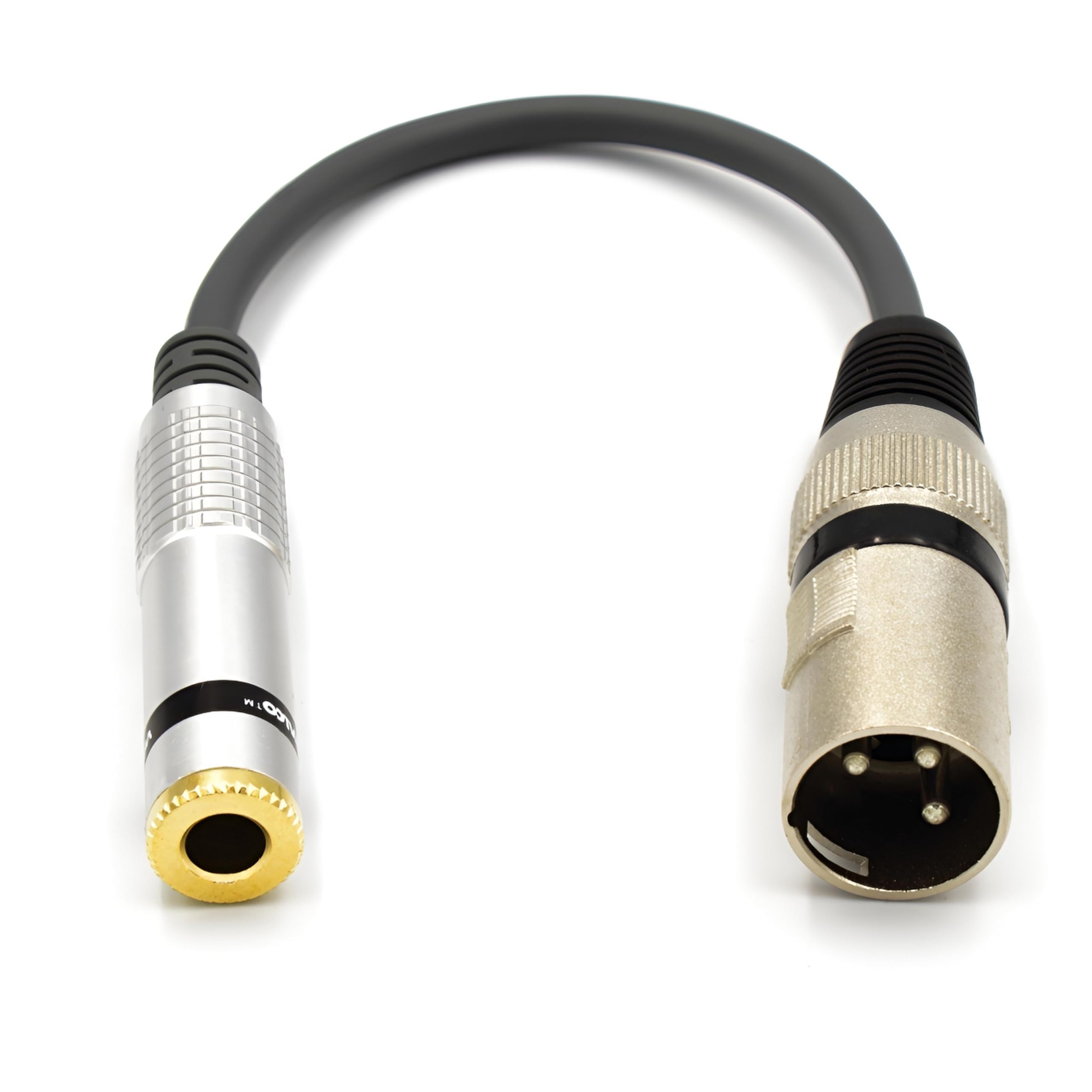 Adaptateur XLR Mâle vers Jack 6.35mm Mono Femalle Audio Prise 3 Broches Connecteur XLR vers Femalle Jack 6.35 TS Câble de Connexion Microphone