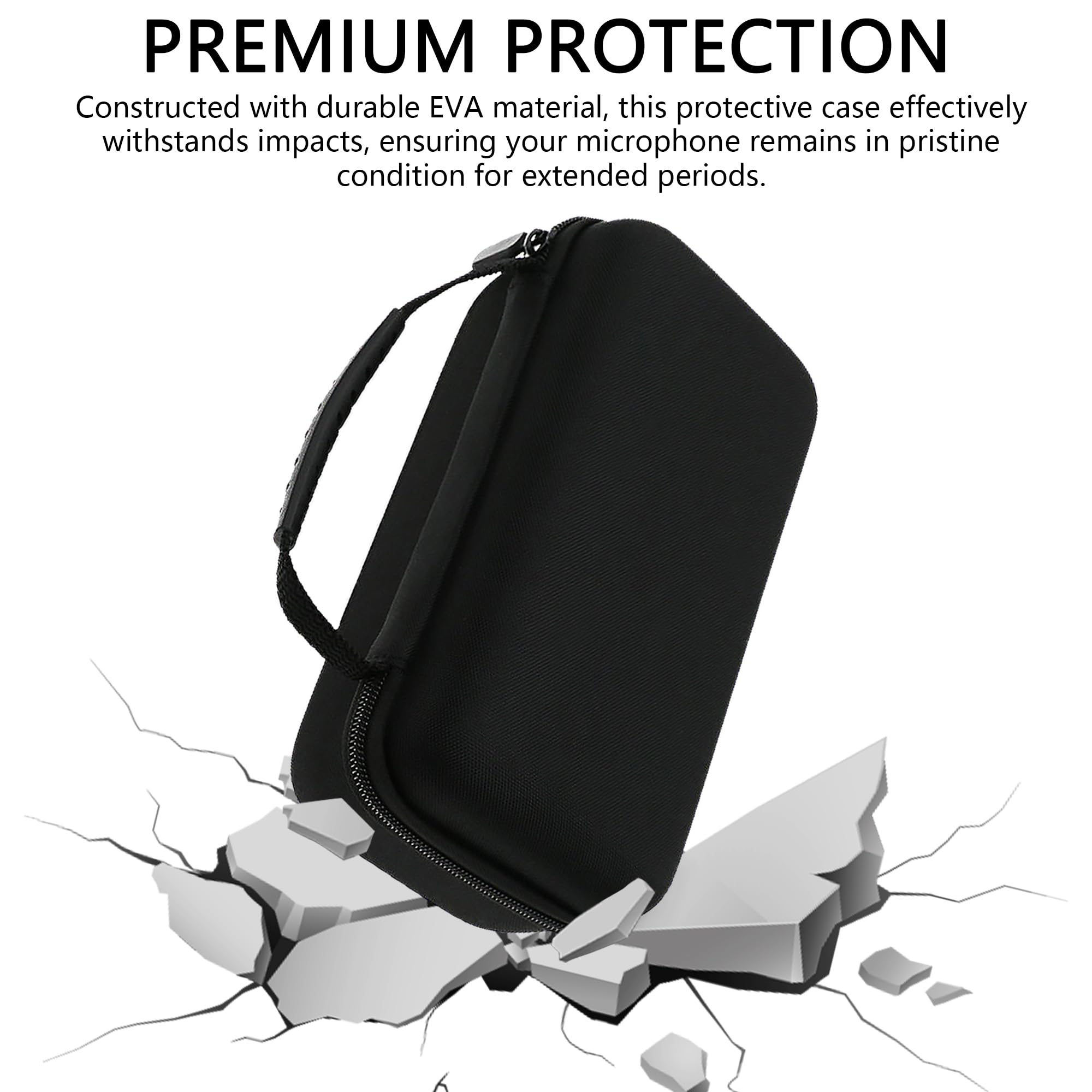 Musiin Étui de protection pour microphone vidéo compatible avec Rode VideoMic Pro VideoMic Pro+ Plus DSLR Microphone Camera Housse de protection facile à transporter (Noir)