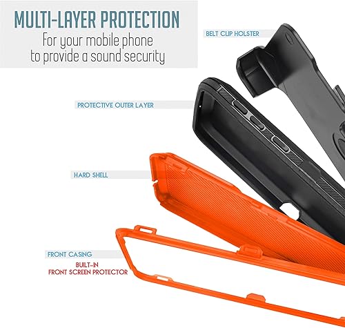 Miniatura 8 de Customerfirst - Funda para teléfono Motorola Moto-G Pure G Play 2023  G Power 2022, con funda de clip para cinturón, resistente y a prueba de