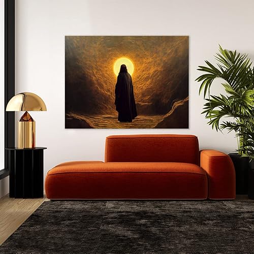 Vista 18 de Sense Canvas Jesús 1 - Lienzo decorativo para decoración del hogar, póster de pared XL, 48 x 36 / 1.5 pulgadas Jesús 1,Jesús 17,Jesús 18,Jesús