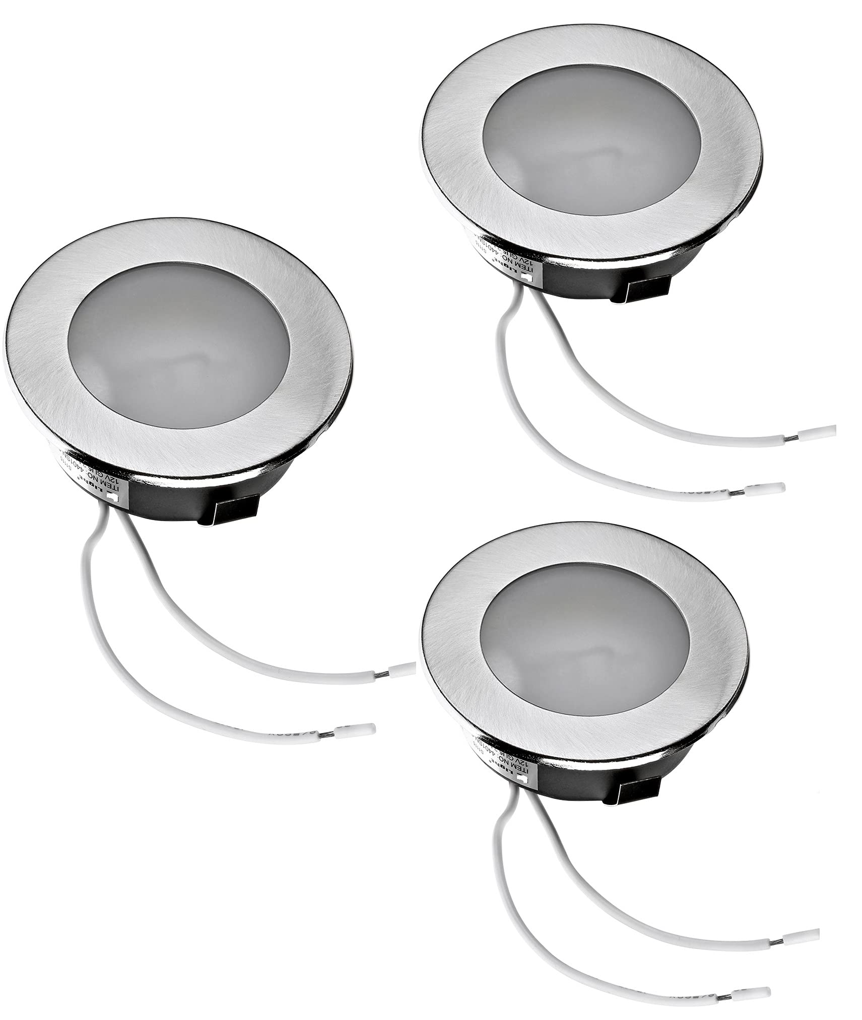 3x Set Flache Möbel Einbauleuchte Unterbauleuchte Einbaustrahler G4 Küchenleuchte Einbauspot 12V flach geeignet für G4 LED/Halogen Lampe 12V bis max. 20W