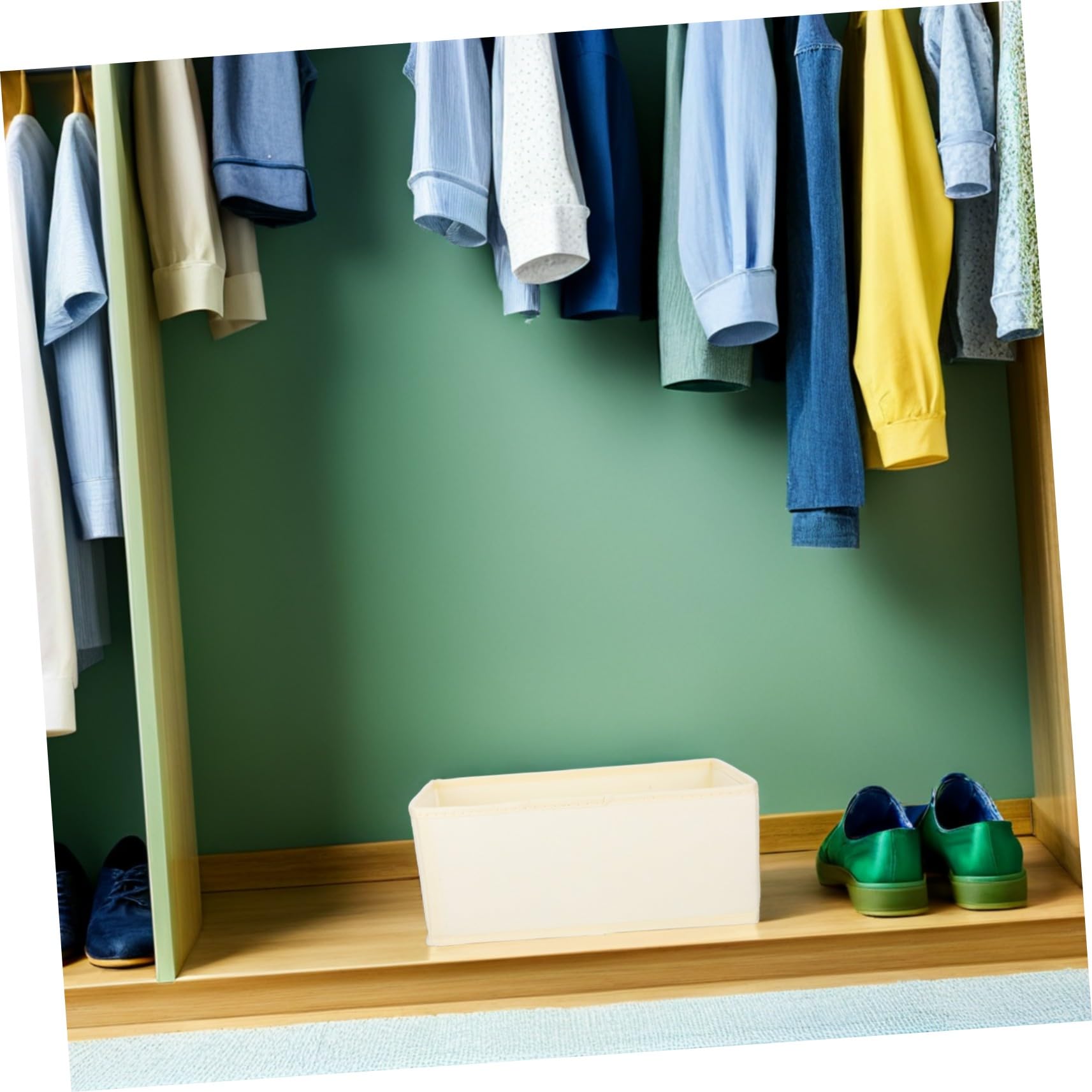6 Piezas Organizadores para Ropa Divisor Tapa para Ropa Interior y Calcetines Organizador de Armario de Tela Beige Caja de Almacenamiento para y Vestidor