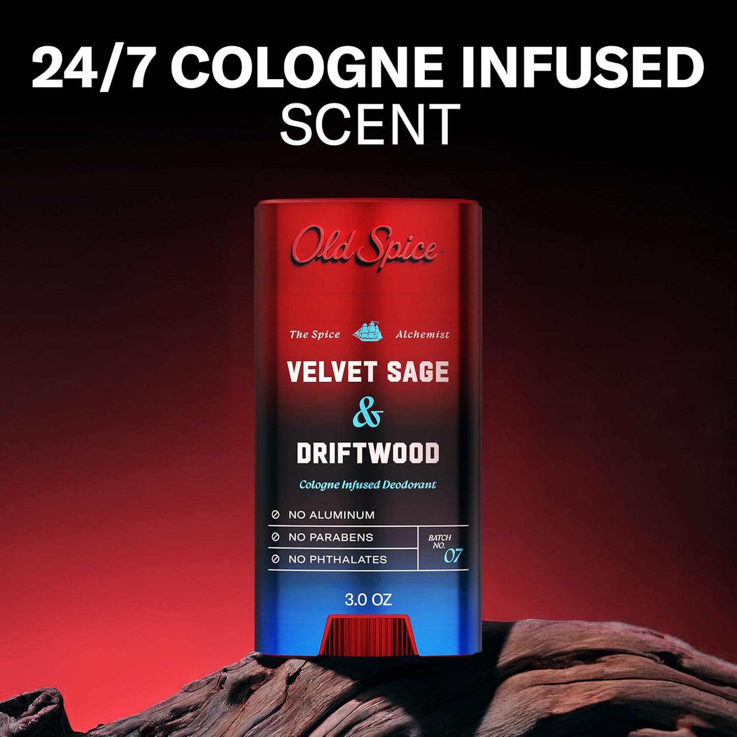 Old Spice Aluminum Free Deodorant for Men, The Spice Alchemist Collection, 24/7 Cologne Infused Scent, No Trade Off Formula, Free of Parabens & Phthalates, Velvet Sage + Drift Wood Scent, 3.0 oz - Image 2