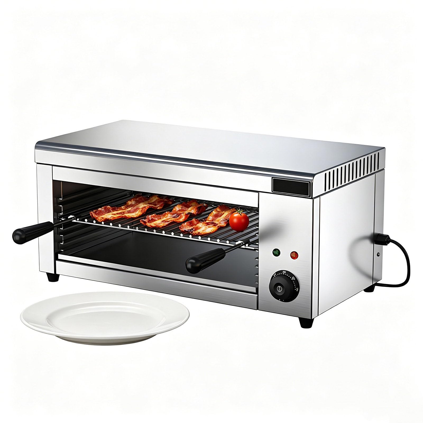YXYLJOZ 2000W Cheese Melt Oven, Stainless Steel Commercial Cheese Melt Oven 50-300°C for Melting Cheese, Grilling Sandwiches, Grilling Steaks & Other Meats
