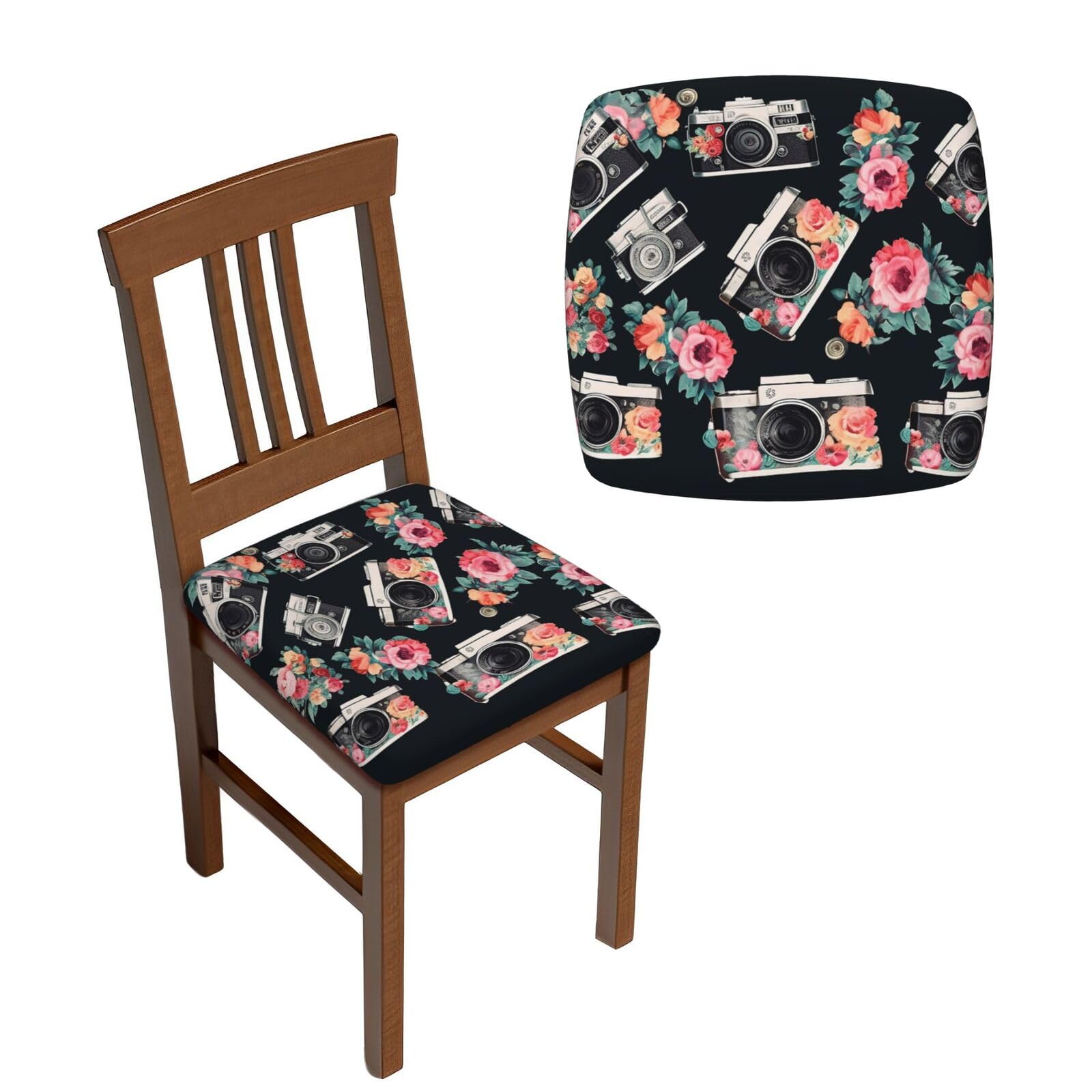 Housse de chaise extensible lot de 6 lavable pour protection durable de cuisine