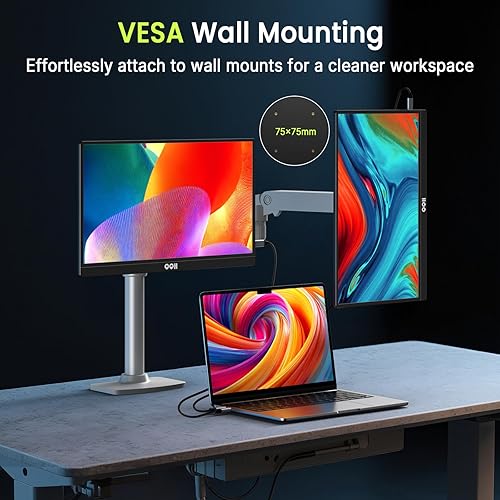 Miniatura 9 de QQH Monitor portátil 4K, IPS 3840x2160 UHD USB-C HDMI de 15.6 pulgadas, monitor portátil de viaje para laptop, monitor de juegos de aleación