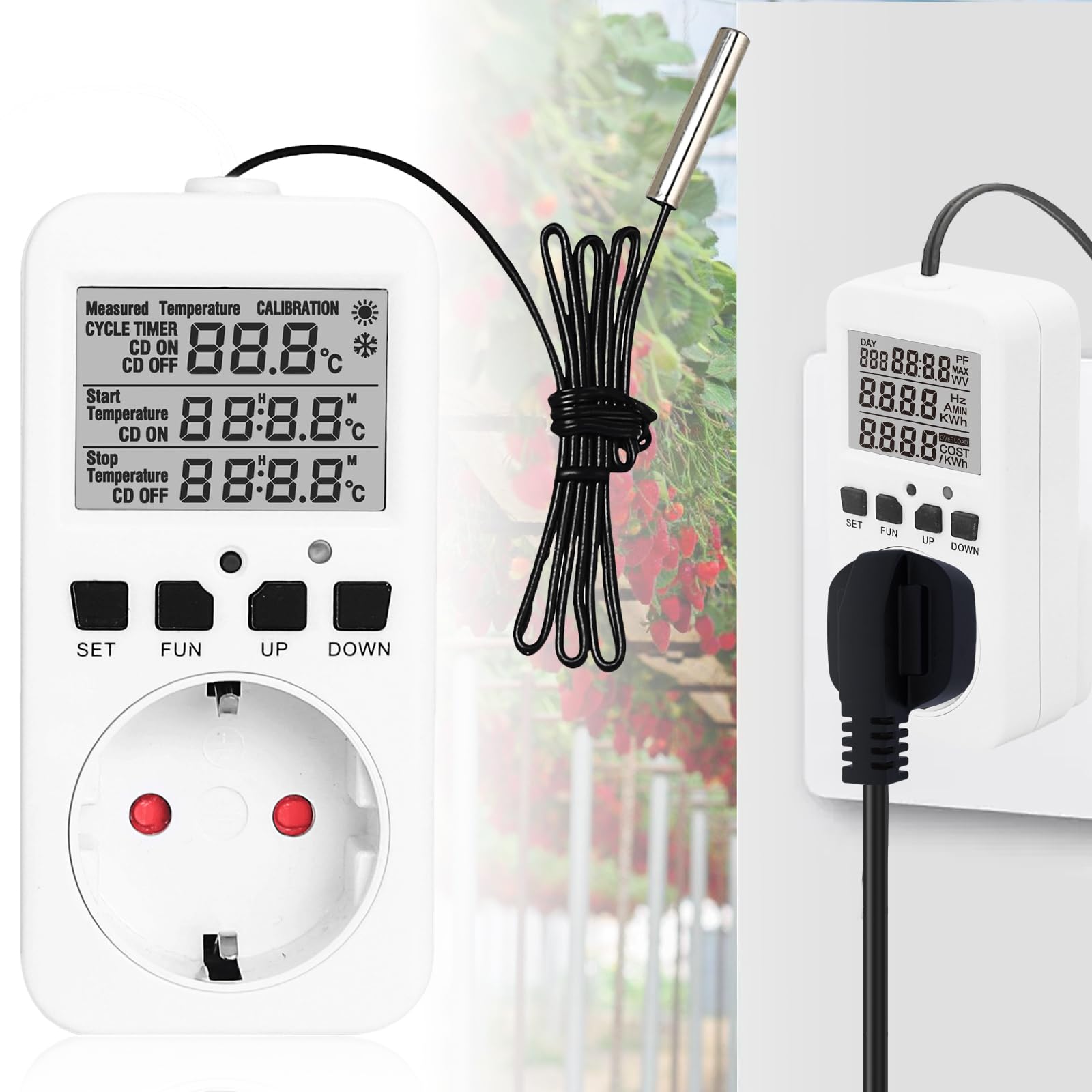 Termostato Digitale Con Timer 230V - Regolatore Temperatura Per Serra, Acquario E Rettili - Foto 2