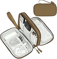 Vista 71 de FYY Organizador para cosas electrónicas, para viajes, para cables, cargadores, celular y auriculares, estuche portátil, impermeable, doble capa